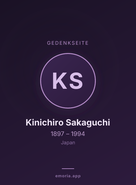 Gedenkportrait von Kinichiro Sakaguchi