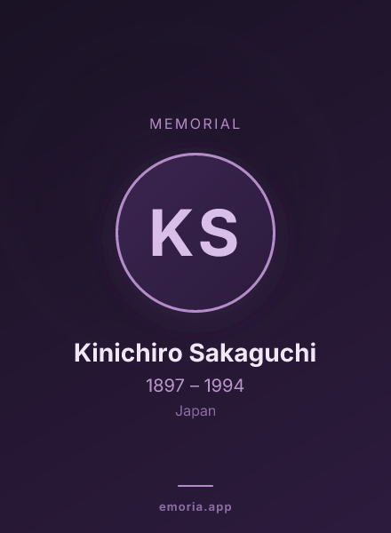 Memorial portrait of Kinichiro Sakaguchi