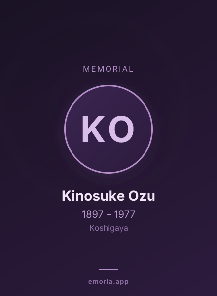 Memorial portrait of Kinosuke Ozu