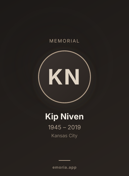 Memorial portrait of Kip Niven