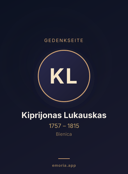Gedenkportrait von Kiprijonas Lukauskas