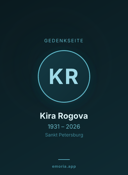 Gedenkportrait von Kira Rogova