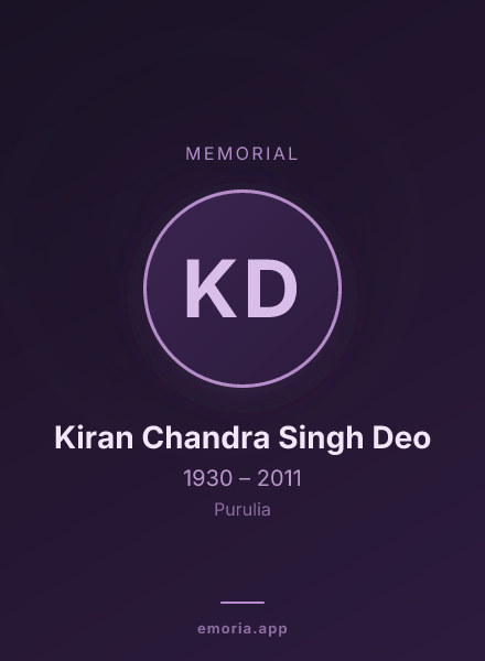 Memorial portrait of Kiran Chandra Singh Deo