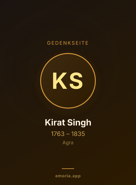 Gedenkportrait von Kirat Singh