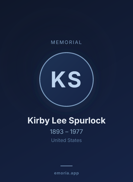 Memorial portrait of Kirby Lee Spurlock
