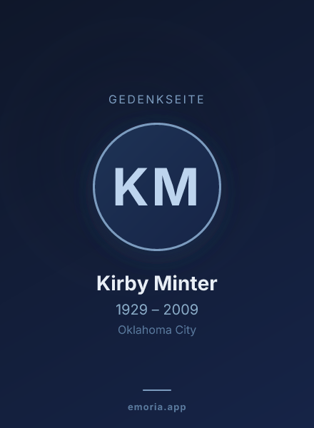 Gedenkportrait von Kirby Minter
