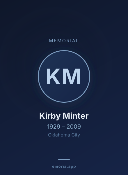 Memorial portrait of Kirby Minter