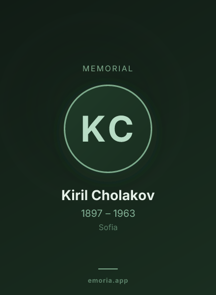 Memorial portrait of Kiril Cholakov