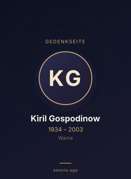 Gedenkportrait von Kiril Gospodinow