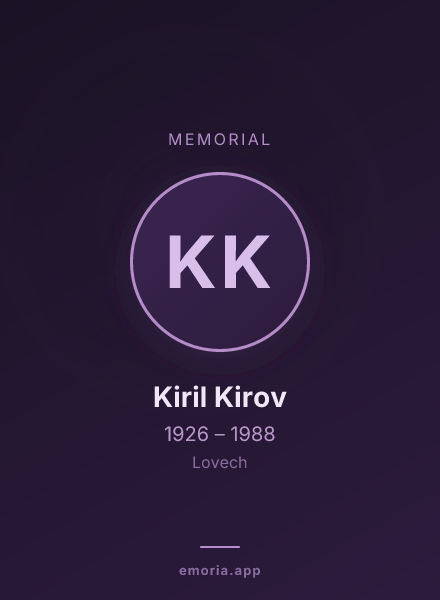 Memorial portrait of Kiril Kirov