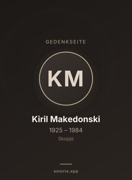 Gedenkportrait von Kiril Makedonski