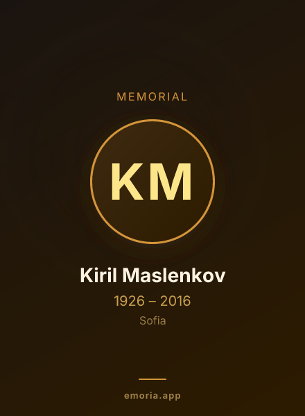 Memorial portrait of Kiril Maslenkov