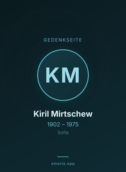 Gedenkportrait von Kiril Mirtschew