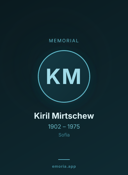 Memorial portrait of Kiril Mirtschew