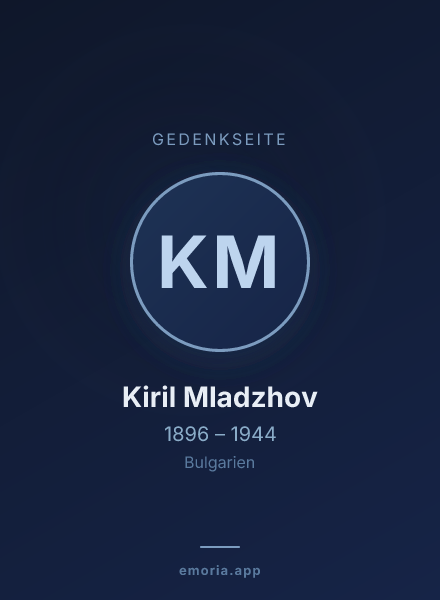 Gedenkportrait von Kiril Mladzhov
