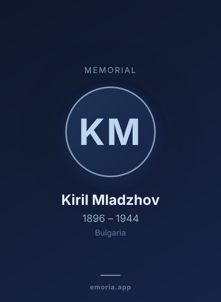 Memorial portrait of Kiril Mladzhov