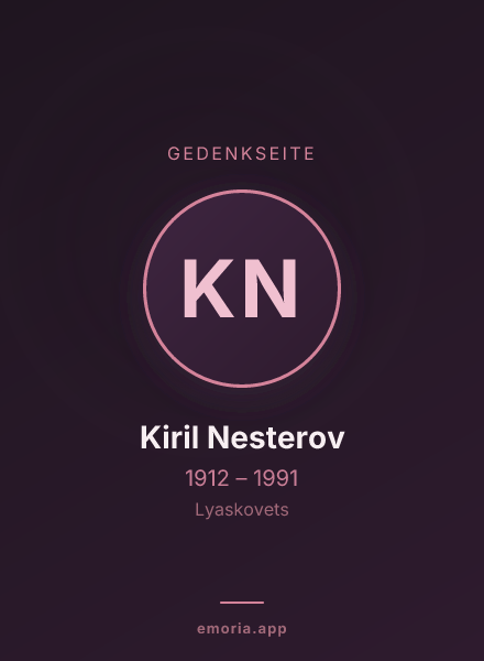 Gedenkportrait von Kiril Nesterov
