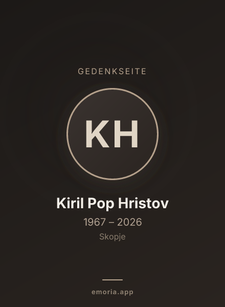 Gedenkportrait von Kiril Pop Hristov