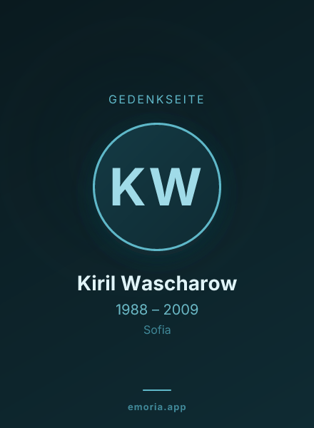 Gedenkportrait von Kiril Wascharow