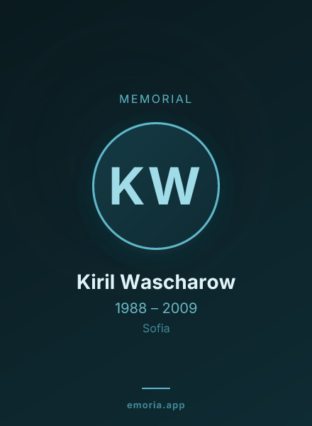 Memorial portrait of Kiril Wascharow