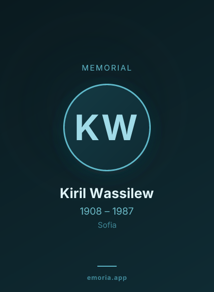 Memorial portrait of Kiril Wassilew