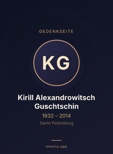 Gedenkportrait von Kirill Alexandrowitsch Guschtschin