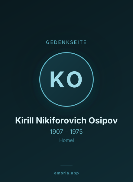 Gedenkportrait von Kirill Nikiforovich Osipov