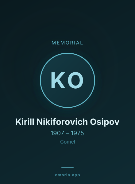 Memorial portrait of Kirill Nikiforovich Osipov