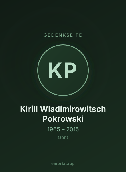 Gedenkportrait von Kirill Wladimirowitsch Pokrowski