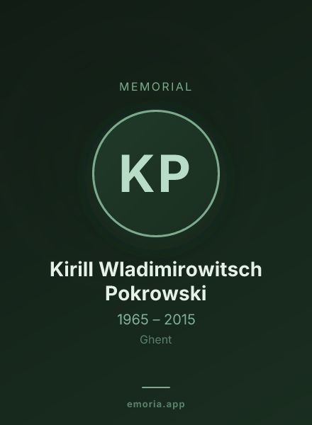 Memorial portrait of Kirill Wladimirowitsch Pokrowski