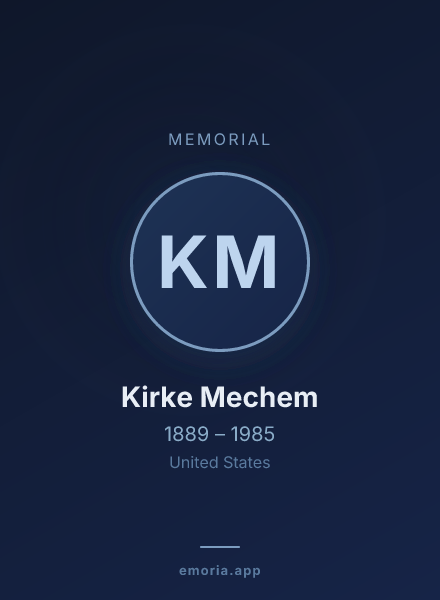 Memorial portrait of Kirke Mechem