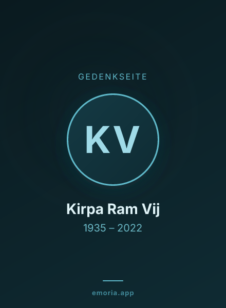 Gedenkportrait von Kirpa Ram Vij