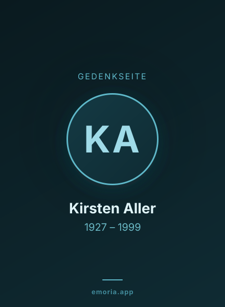 Gedenkportrait von Kirsten Aller