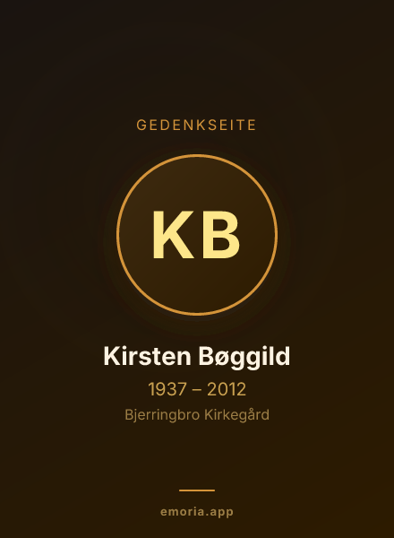 Gedenkportrait von Kirsten Bøggild