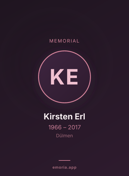 Memorial portrait of Kirsten Erl
