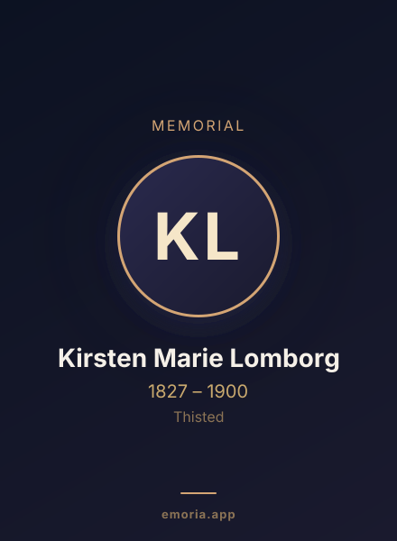 Memorial portrait of Kirsten Marie Lomborg