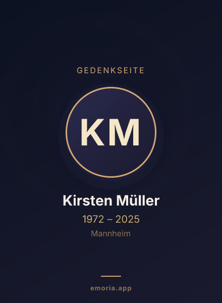 Gedenkportrait von Kirsten Müller