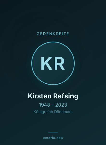 Gedenkportrait von Kirsten Refsing