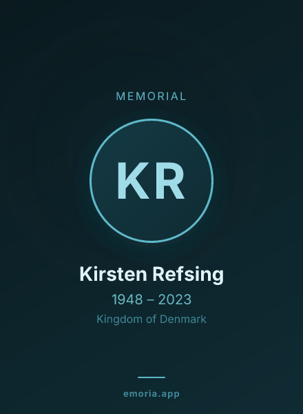 Memorial portrait of Kirsten Refsing