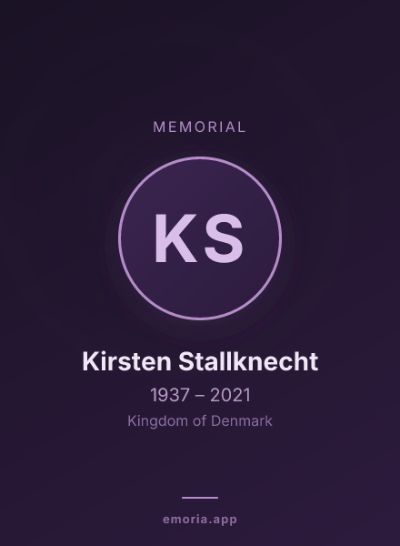 Memorial portrait of Kirsten Stallknecht