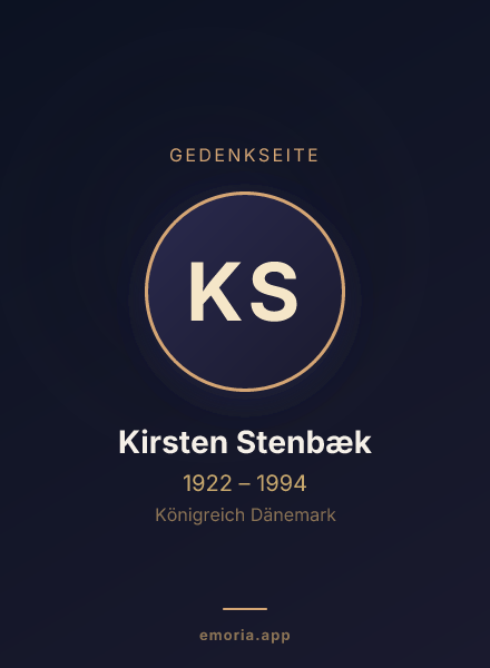 Gedenkportrait von Kirsten Stenbæk