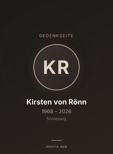 Gedenkportrait von Kirsten von Rönn