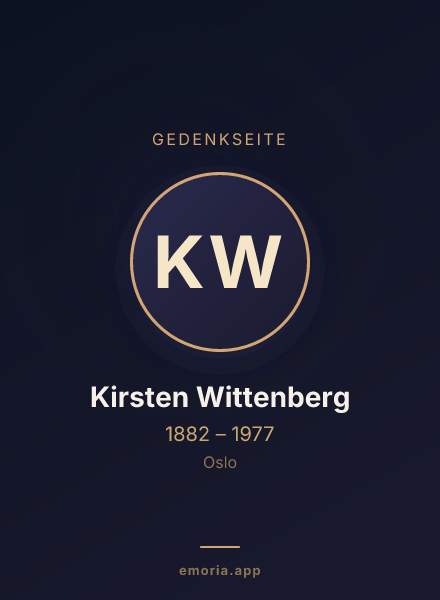 Gedenkportrait von Kirsten Wittenberg