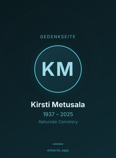 Gedenkportrait von Kirsti Metusala