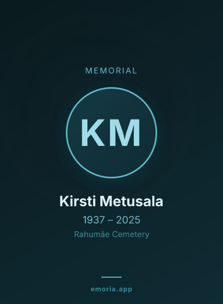 Memorial portrait of Kirsti Metusala