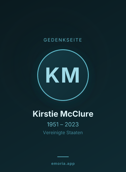 Gedenkportrait von Kirstie McClure
