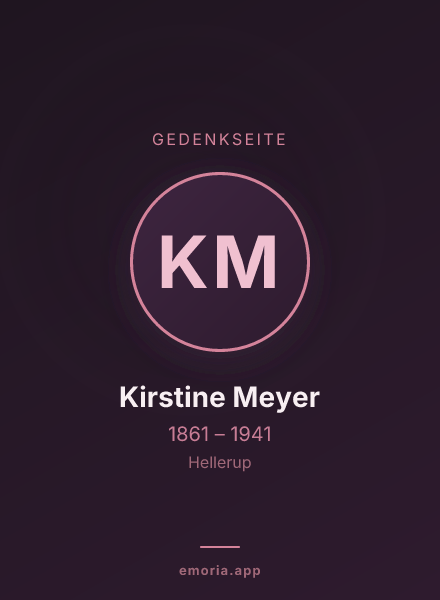Gedenkportrait von Kirstine Meyer