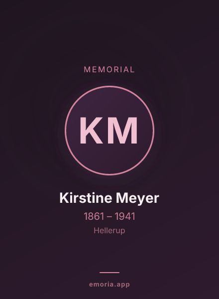 Memorial portrait of Kirstine Meyer