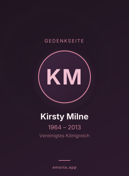 Gedenkportrait von Kirsty Milne