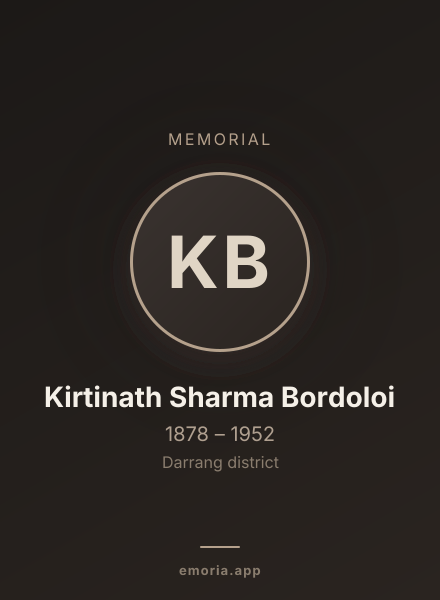 Memorial portrait of Kirtinath Sharma Bordoloi